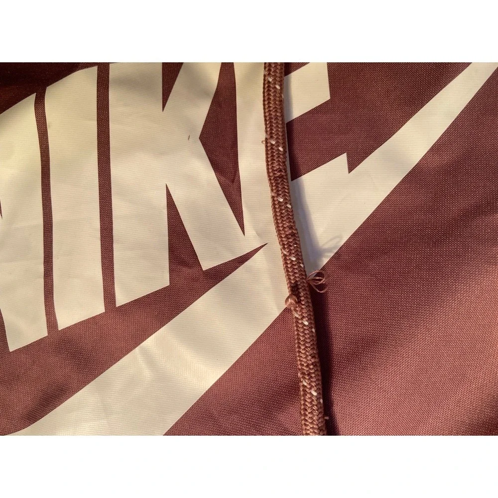 Nike Heritage Drawstring Gym Sack Bag Mauve Pink Athletic 17X13 Inch Futura Logo